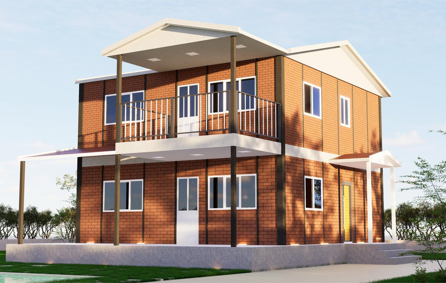 Yeni nesil yapı tekniğiyle üretilmiş prefabrik ev – Şen Evim Prefabrik mühendisliği.