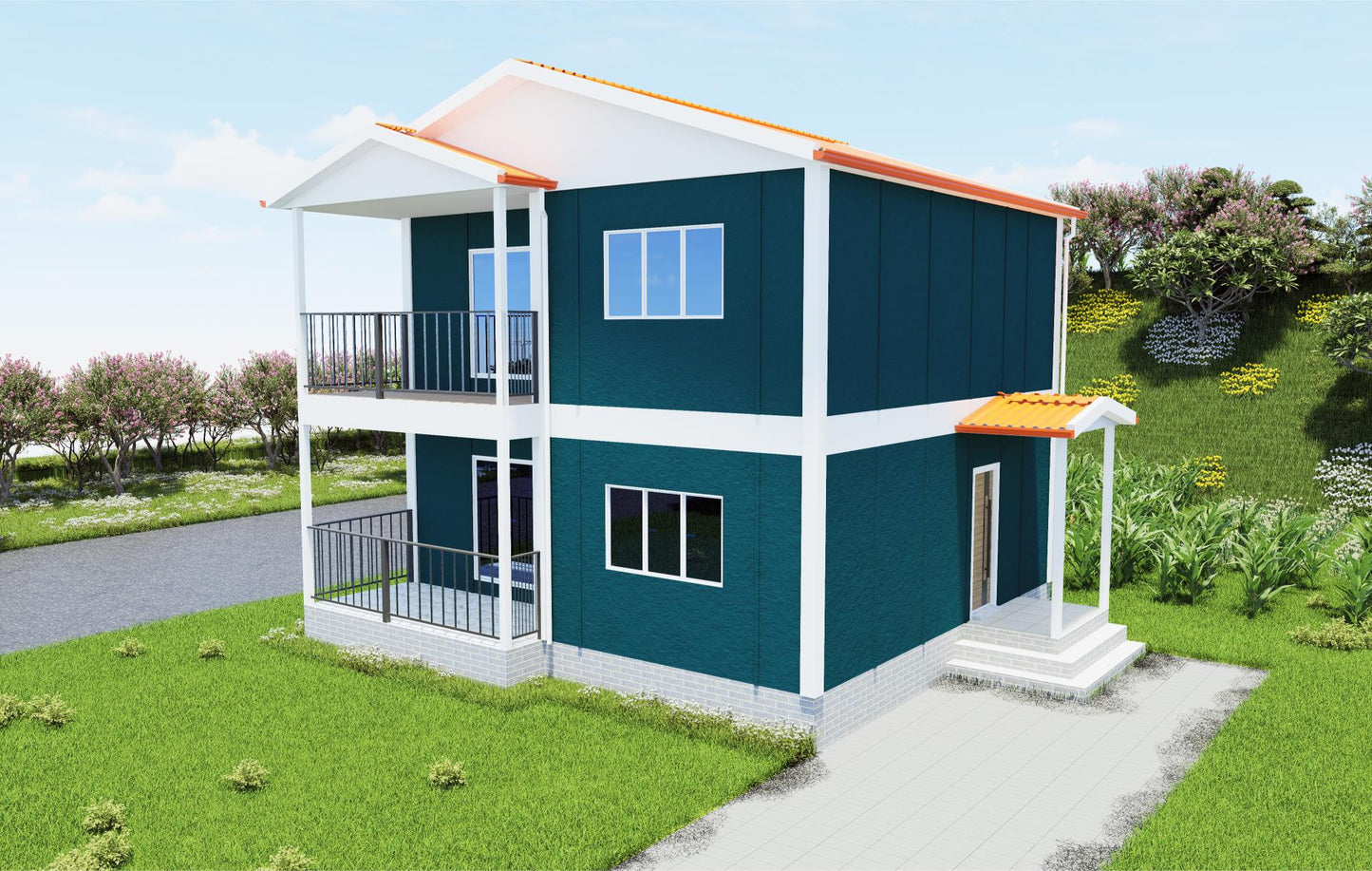 Geniş balkonlu prefabrik ev seçenekleri – Şen Evim Prefabrik farkıyla.