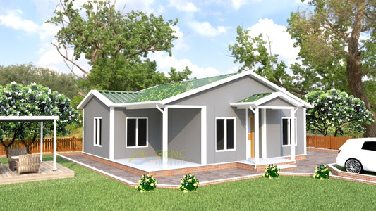 Modern villa tipi prefabrik ev projeleri – Şen Evim Prefabrik.